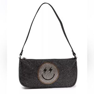 Skinnydip London Women’s Smiley Black / Dark Gray Glittery Shoulder Bag